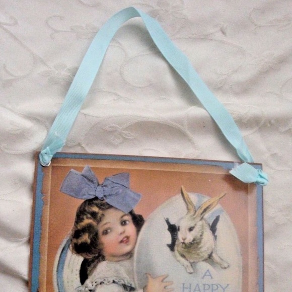 Easter Vintage  Reproduction Postcard Print Hanging Plaque New *CHOICE * - Picture 3 of 7